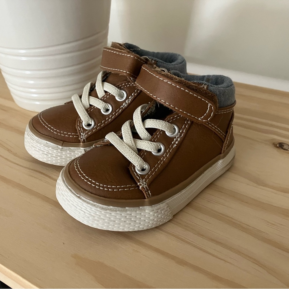 The Children’s Place-Toddler Boys Colorblock Hi Top Sneakers - Tan